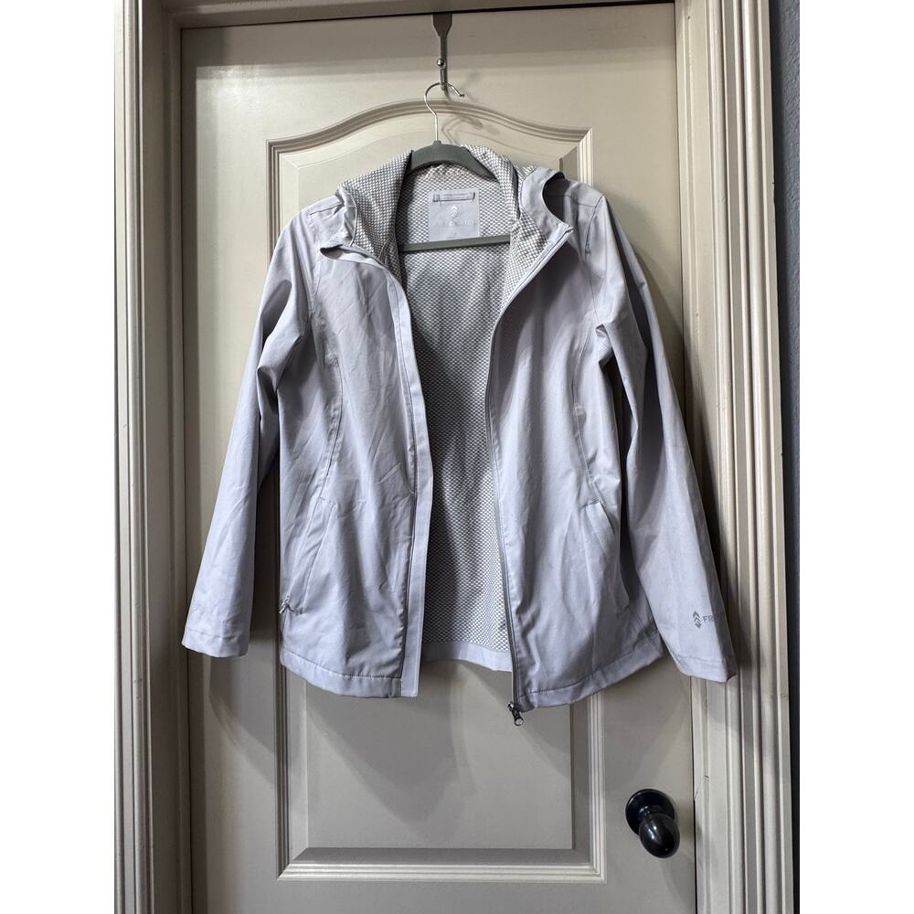Light Gray Free Country Rain Jacket M